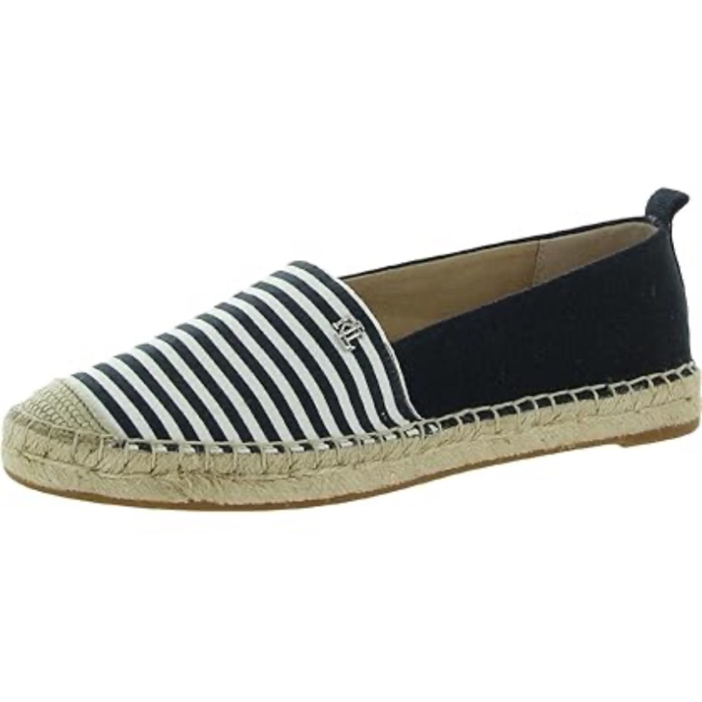 Lauren Ralph Lauren, Navy and White Striped Espadrilles